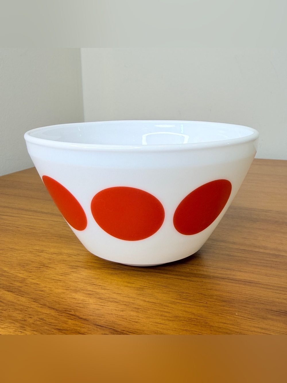 Small Vintage Charm Inspired By Pyrex Red Polka Dot Nesting Mixing Bowl 3C/.7L